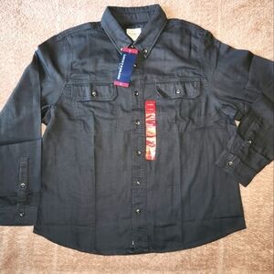 Lucky Brand Men's Long Sleeve Heavy Weight Button Down Shirt Size XL. Grey.